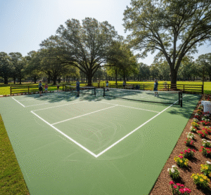 Pickle ball court resurfacing in Mississippi by ICM Coating Masters
